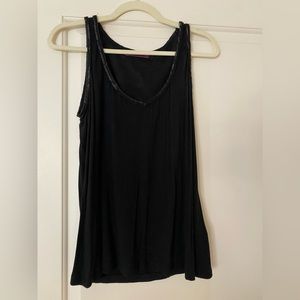 Velvet beaded tank